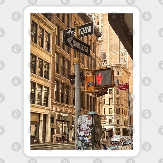 Manhattan Street Signs Manhattan NYC Sticker by eleonoraingrid